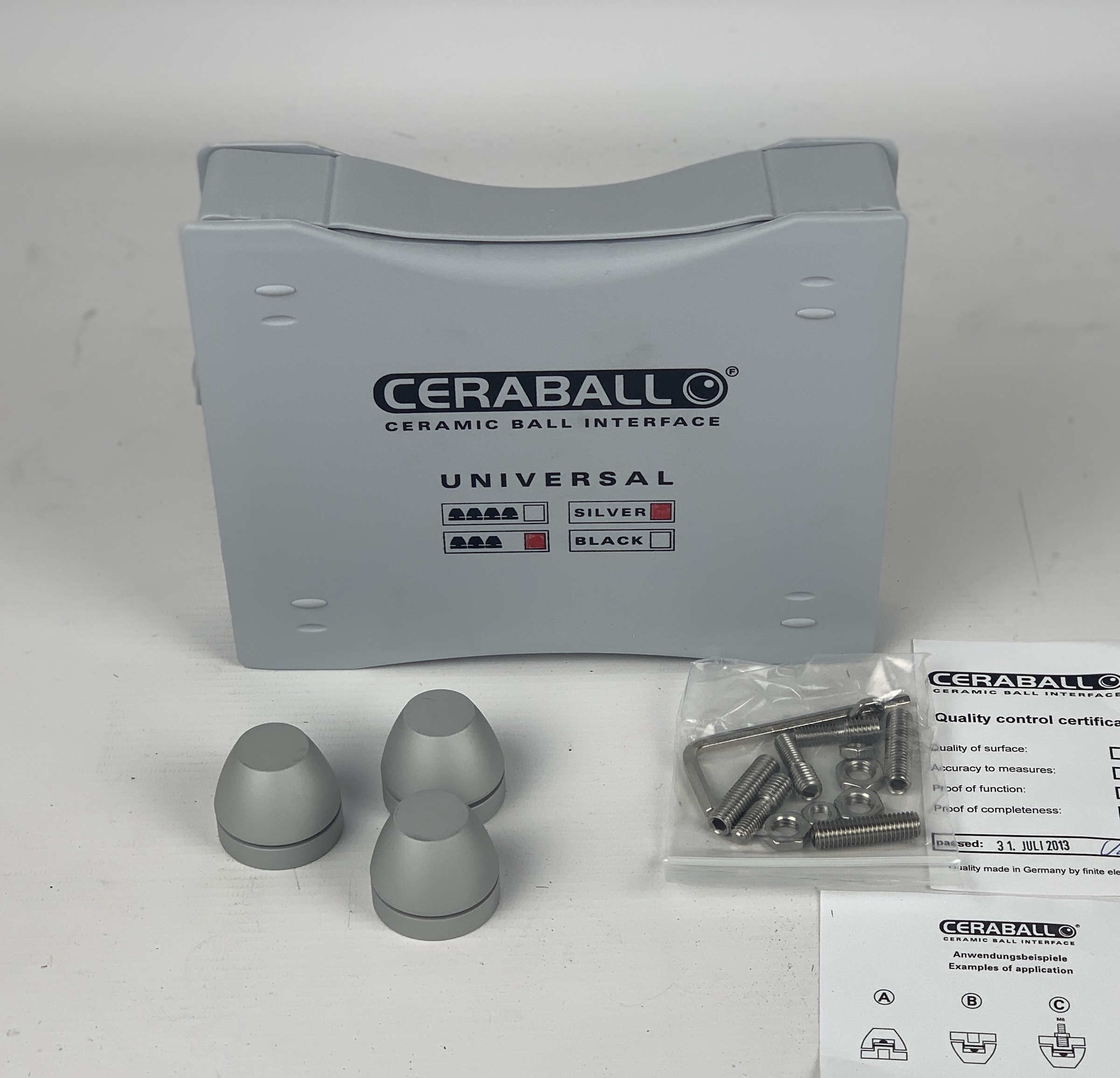 Finite Elemente Ceraball universal , Silber, 3er Set